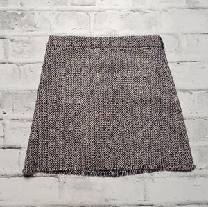 Mango Tweed Mini Skirt With Raw Hem